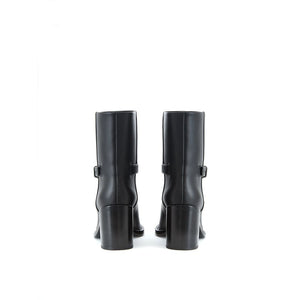 Burberry Black Leather Ankle Boots