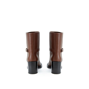 Burberry Brown Leather Ankle Boots