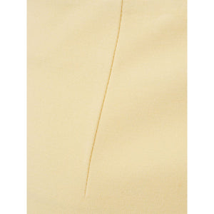 Lardini Yellow Viscose Midi Skirt