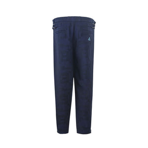 Emporio Armani Blue Linen Casual Pants