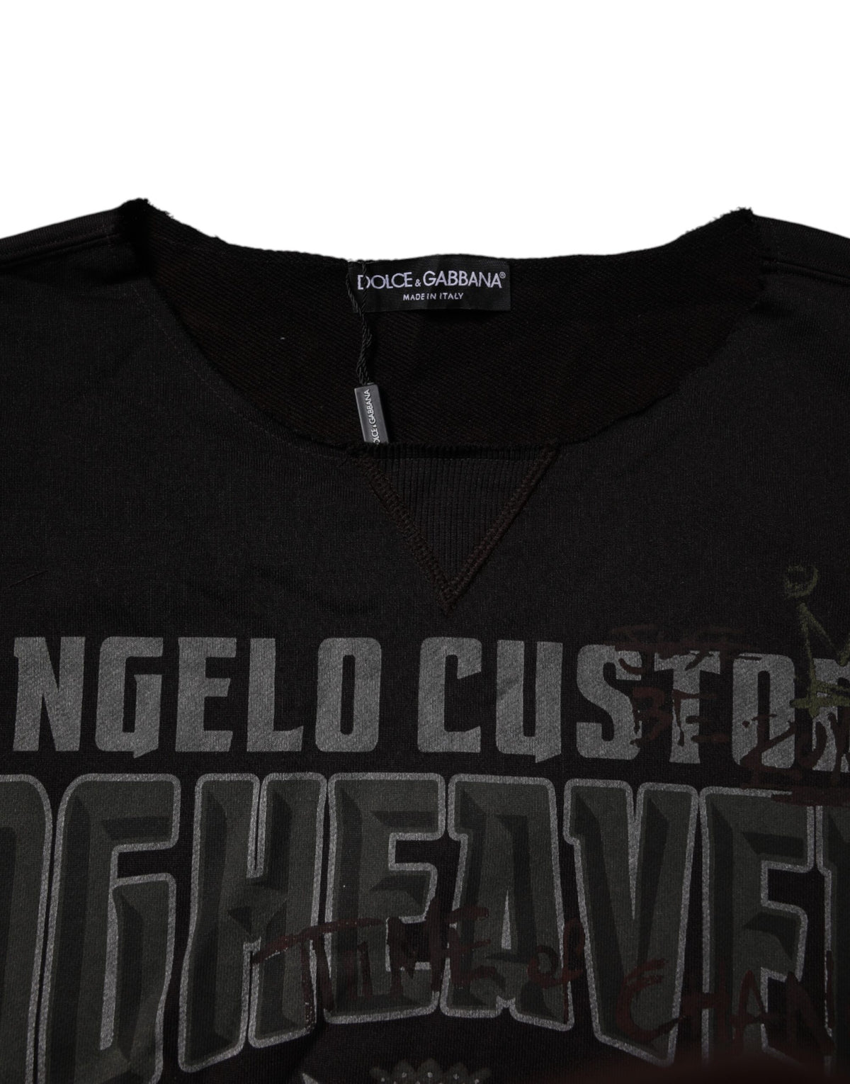 Dolce & Gabbana Black DG Heaven Crew Neck Pullover Sweater