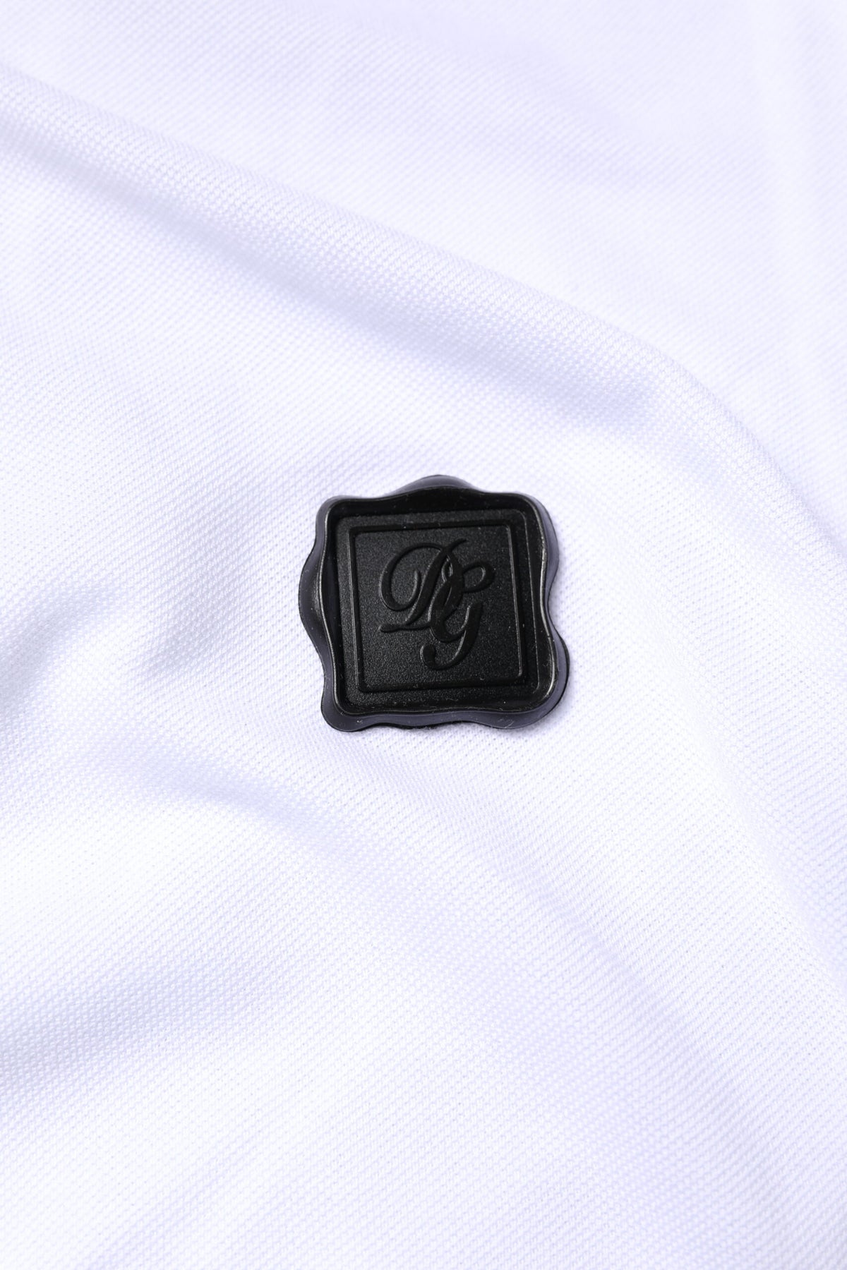 Dolce & Gabbana White Cotton Logo Collared Polo T-shirt