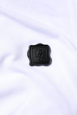 Dolce & Gabbana White Cotton Logo Collared Polo T-shirt