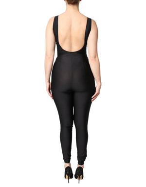 Dolce & Gabbana Black Sleeveless Bodycon Women Jumpsuit Dress