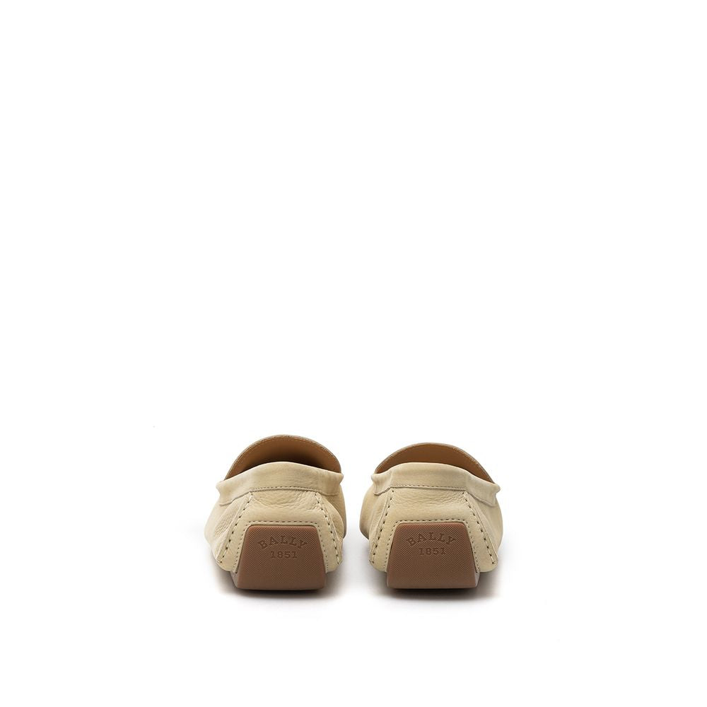 Bally Beige Leather Moccassin