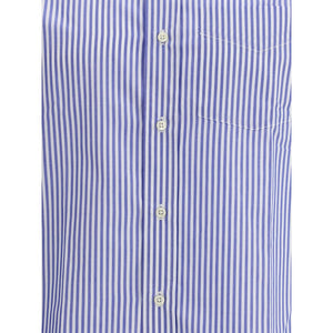 Deperlu Blue Cotton Pattern Shirt