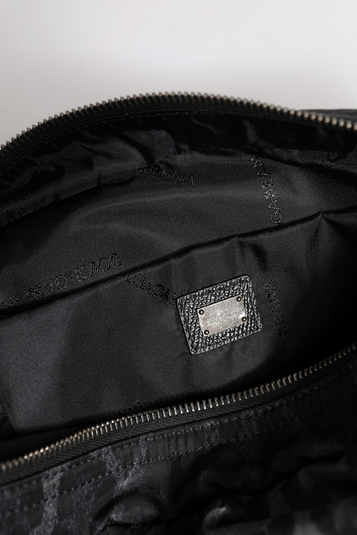 Dolce & Gabbana Black Gray Leopard DG Logo Belt Waist Fanny Pack Bag