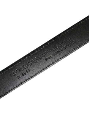 Dolce & Gabbana Green Ostrich Leather Silver Metal Buckle Belt