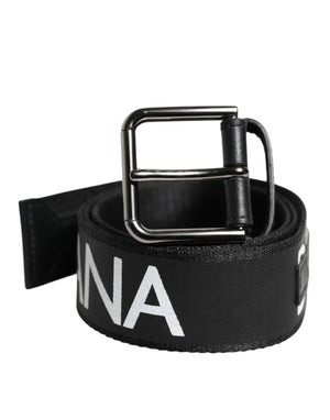 Dolce & Gabbana Black Leather Classic Metal Logo Buckle Belt