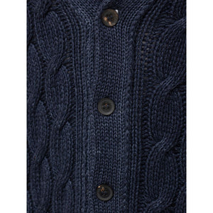 Cruciani Blue Cashmere Cardigan