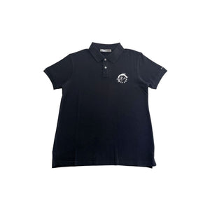 Trussardi Beachwear Black Cotton Polo Shirt