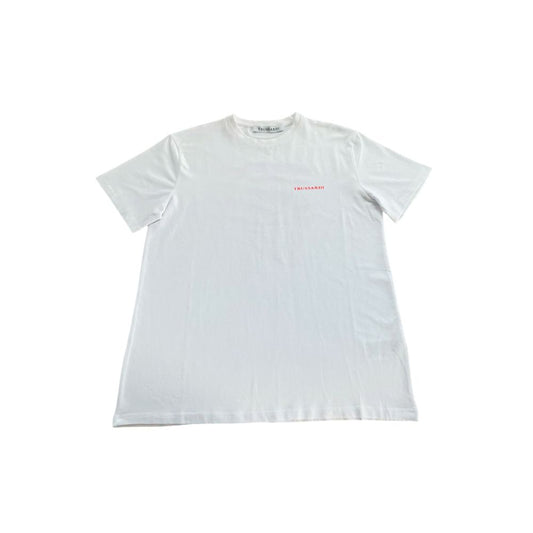 Trussardi Beachwear White Cotton T-Shirt