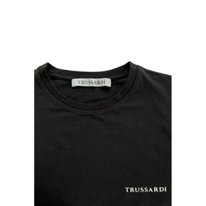 Trussardi Beachwear Black Cotton T-Shirt