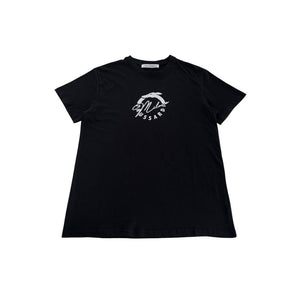Trussardi Beachwear Black Cotton T-Shirt