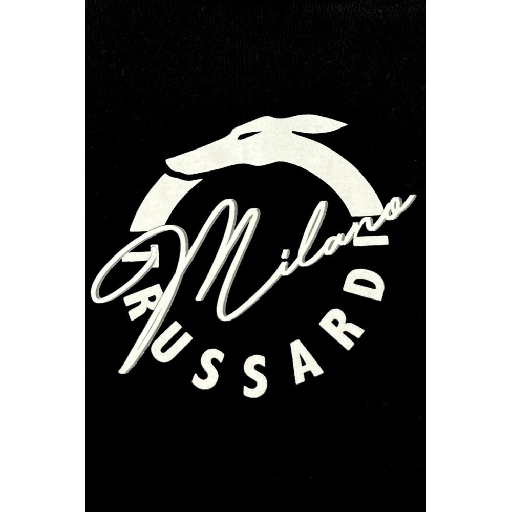 Trussardi Beachwear Black Cotton T-Shirt