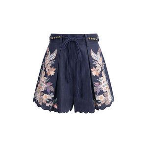 Zimmermann White Linen Bermuda Shorts