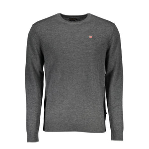 Napapijri Gray Wool Men Sweater
