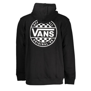 Vans Black Cotton Men Sweater with Hood and Zip Pockets