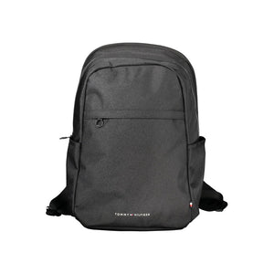Tommy Hilfiger Black Polyester Men Backpack