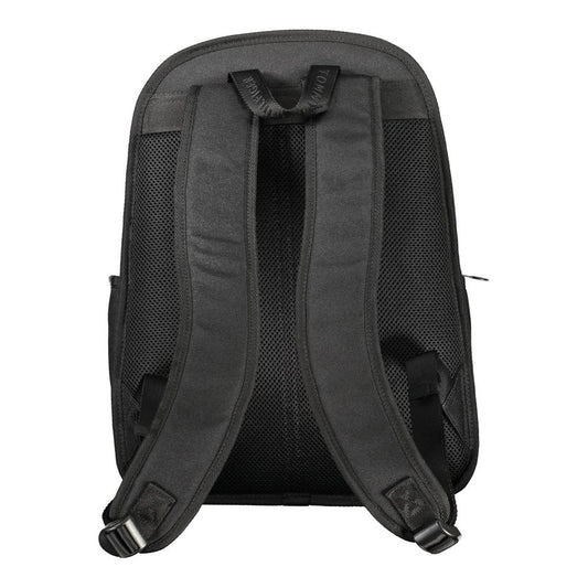 Tommy Hilfiger Black Polyester Men Backpack