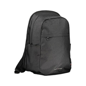 Tommy Hilfiger Black Polyester Men Backpack
