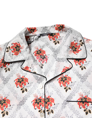 Dolce & Gabbana Multicolor Floral Print Cotton Pajama Set Sleepwear