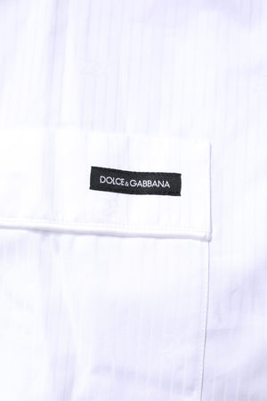 Dolce & Gabbana White Cotton Shirt Pants Pajama Set Sleepwear