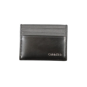 Calvin Klein Black Leather Men Card Holder