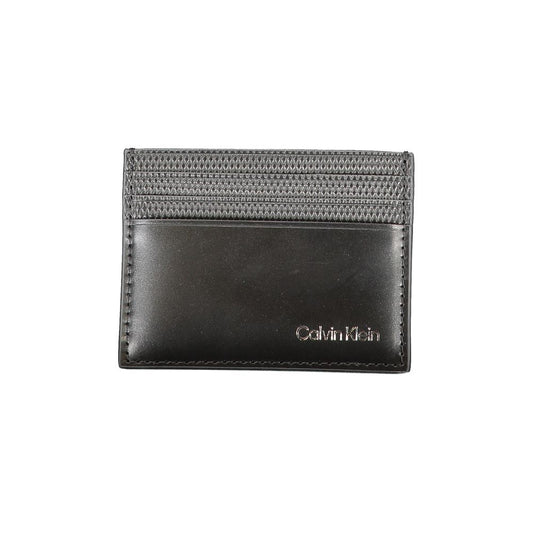 Calvin Klein Black Leather Men Card Holder