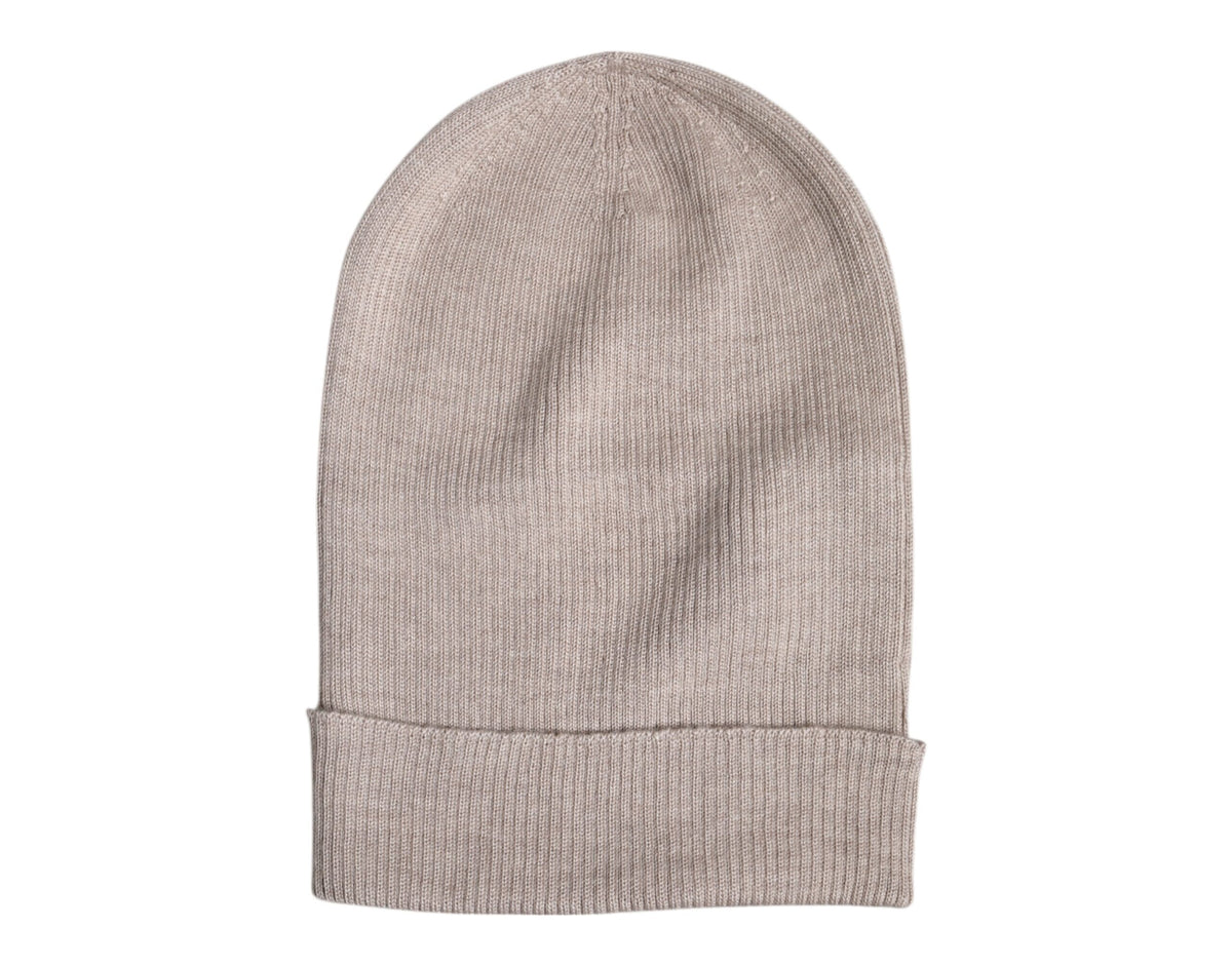 Dolce & Gabbana Beige Cashmere Knitted Winter Beanie Hat
