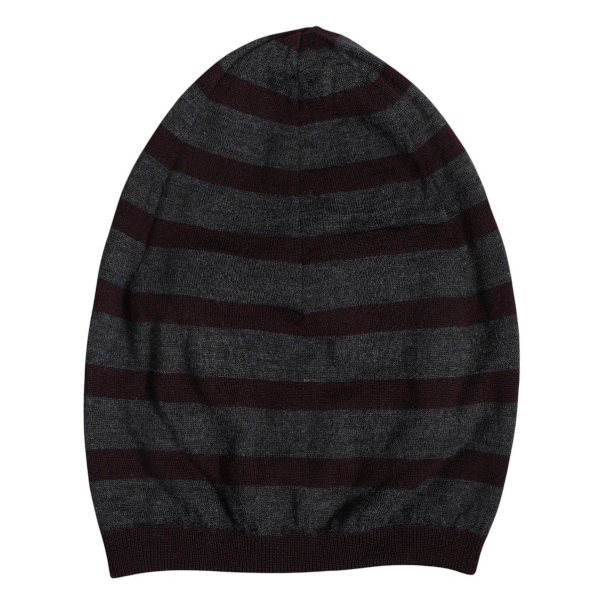 Dolce & Gabbana Gray Striped Wool Knitted Winter Beanie Hat