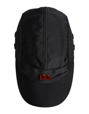Dolce & Gabbana Black Nylon DG Logo 6 Panels Baseball Cap