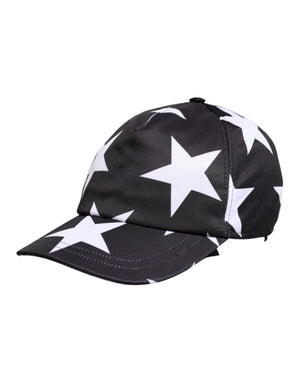 Dolce & Gabbana Black Star Print Polyester Baseball Cap