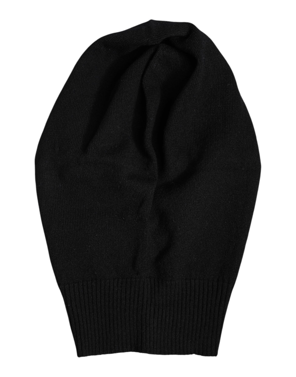 Dolce & Gabbana Black Cashmere Knitted Ski Mask Balaclava Hat