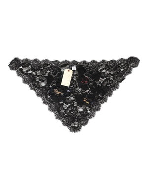 Dolce & Gabbana Black Lace Floral Applique Cotton Veil Hat