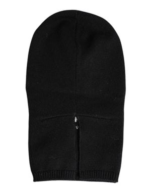 Dolce & Gabbana Black Cashmere Knitted Ski Mask Balaclava Hat