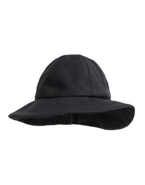 Dolce & Gabbana Black Cotton Wide Brim Bucket Hat