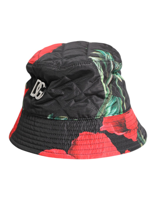 Dolce & Gabbana Multicolor DG Plaque Wide Brim Bucket Hat