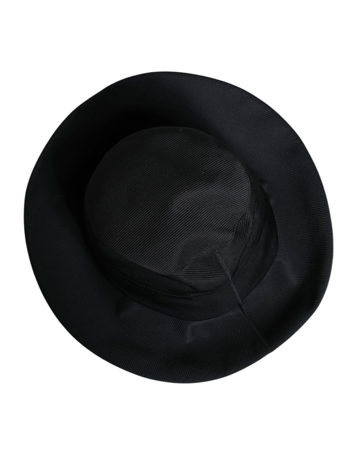 Dolce & Gabbana Black Cotton Wide Brim Fedora Hat