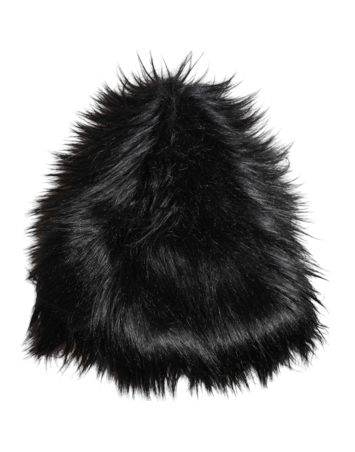 Dolce & Gabbana Black Acrylic Fur Womens Bucket Hat