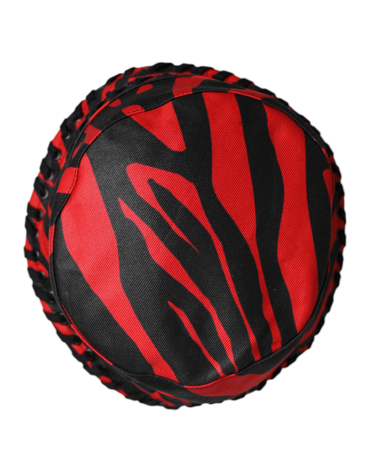 Dolce & Gabbana Black Red Stripe Polyester Wide Brim Bucket Hat