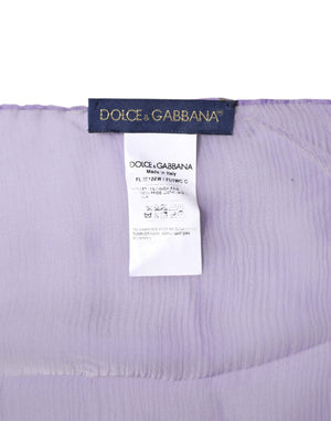 Dolce & Gabbana Purple Silk Rectangle Wrap Shawl Scarf