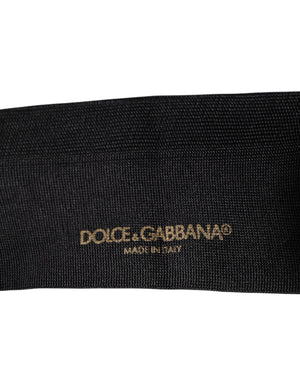 Dolce & Gabbana Black Cotton DG Logo Mid Calf Men Socks