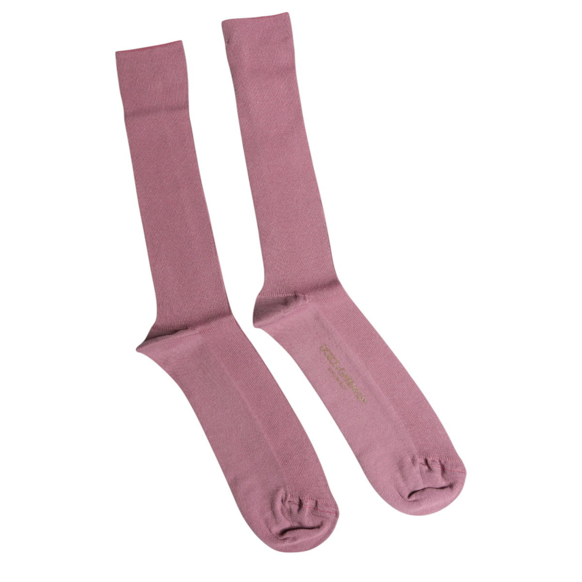 Dolce & Gabbana Rose Pink Cotton Over The Calf Socks