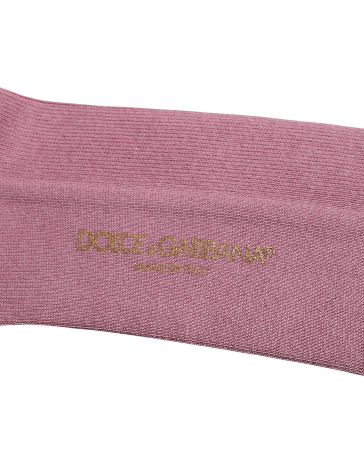 Dolce & Gabbana Rose Pink Cotton Over The Calf Socks