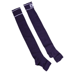Dolce & Gabbana Purple Cotton DG Logo Print Open Toe Socks