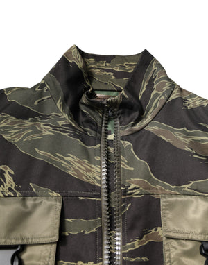Dolce & Gabbana Multicolor Camouflage Cotton Bomber Jacket