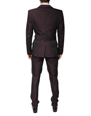 Dolce & Gabbana Maroon Single Breasted Formal 2 Piece Suit