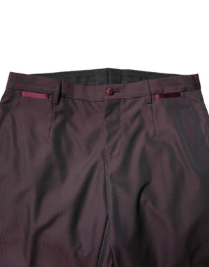 Dolce & Gabbana Maroon Single Breasted Formal 2 Piece Suit