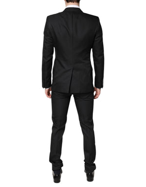 Dolce & Gabbana Black Single Breasted Formal 2 Piece Suit